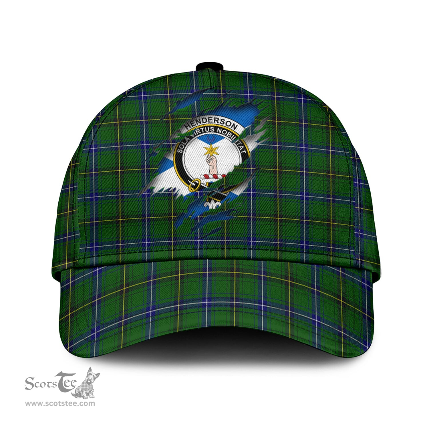 Scottish Henderson Modern Family Crest In Me Style Tartan Cap ScotsTee Shop - Tartan Plaid - scotstee.com