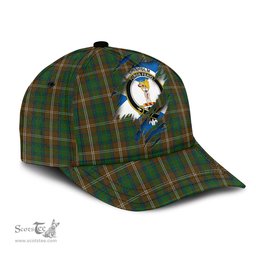Scottish Chisholm Hunting Family Crest In Me Style Tartan Cap ScotsTee Shop - Tartan Plaid - scotstee.com