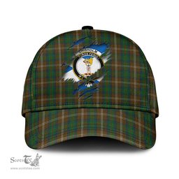 Scottish Chisholm Hunting Family Crest In Me Style Tartan Cap ScotsTee Shop - Tartan Plaid - scotstee.com