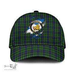 Scottish Campbell of Breadalbane Family Crest In Me Style Tartan Cap ScotsTee Shop - Tartan Plaid - scotstee.com