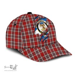 Scottish Drummond of Perth Dress Family Crest In Me Style Tartan Cap ScotsTee Shop - Tartan Plaid - scotstee.com