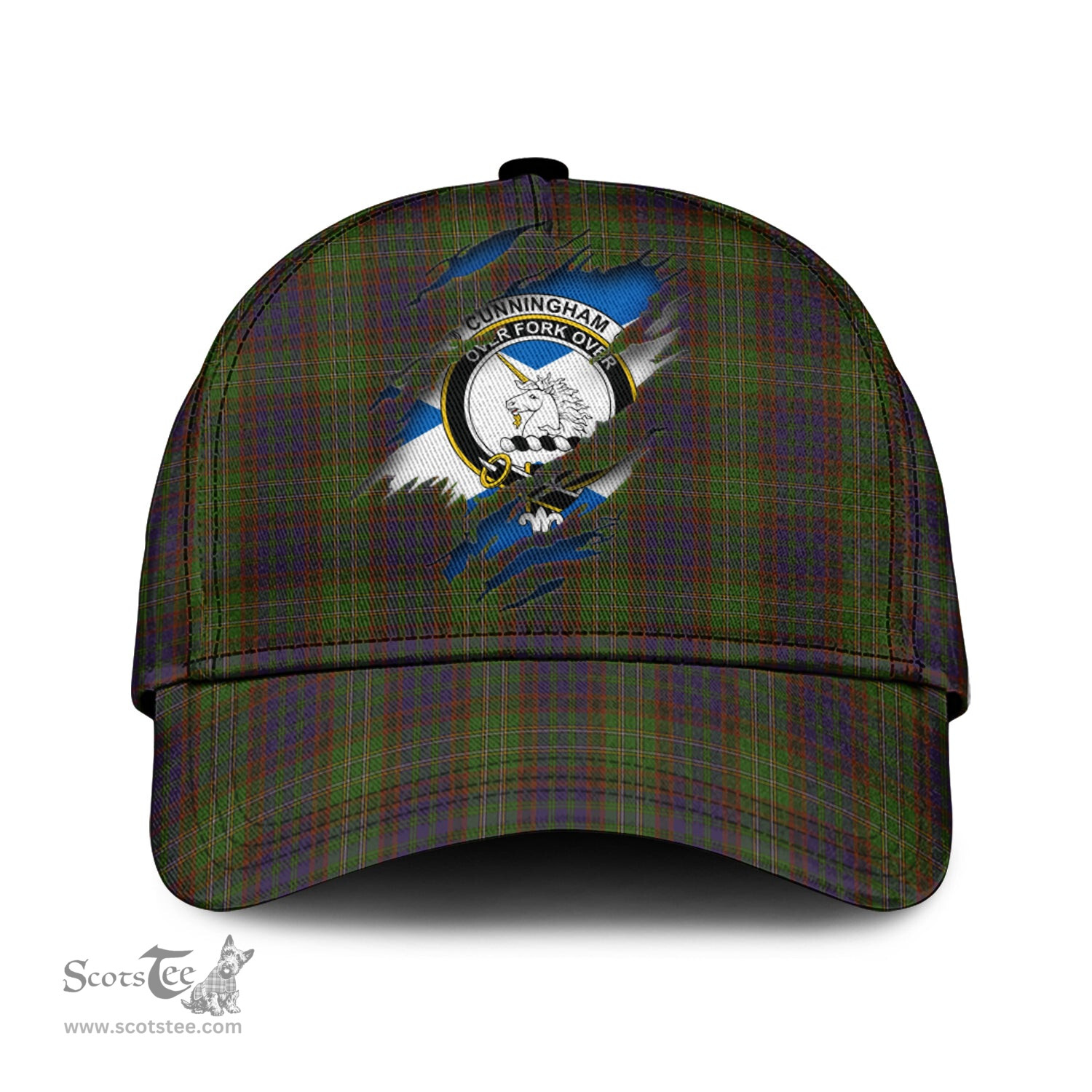 Scottish Cunningham Hunting Modern Family Crest In Me Style Tartan Cap ScotsTee Shop - Tartan Plaid - scotstee.com