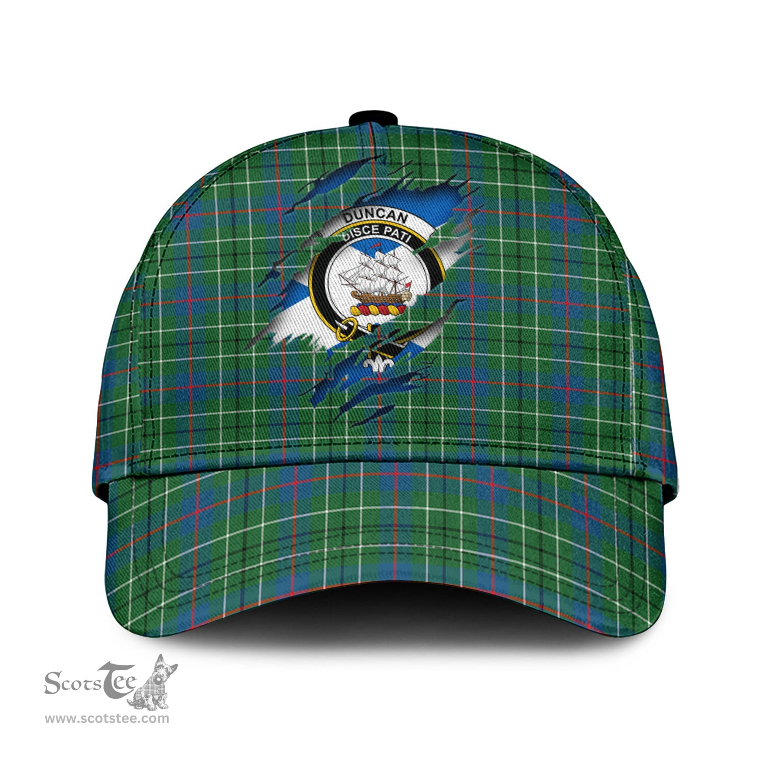 Scottish Duncan Ancient Family Crest In Me Style Tartan Cap ScotsTee Shop - Tartan Plaid - scotstee.com