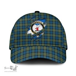 Scottish Colquhoun Ancient Family Crest In Me Style Tartan Cap ScotsTee Shop - Tartan Plaid - scotstee.com