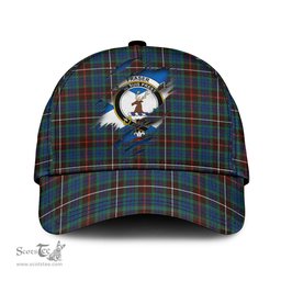 Scottish Fraser Hunting Ancient Family Crest In Me Style Tartan Cap ScotsTee Shop - Tartan Plaid - scotstee.com