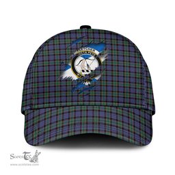 Scottish Fletcher Modern Family Crest In Me Style Tartan Cap ScotsTee Shop - Tartan Plaid - scotstee.com