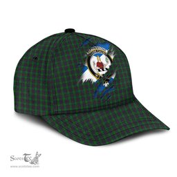 Scottish Elphinstone Family Crest In Me Style Tartan Cap ScotsTee Shop - Tartan Plaid - scotstee.com