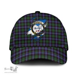 Scottish Galbraith Modern Family Crest In Me Style Tartan Cap ScotsTee Shop - Tartan Plaid - scotstee.com