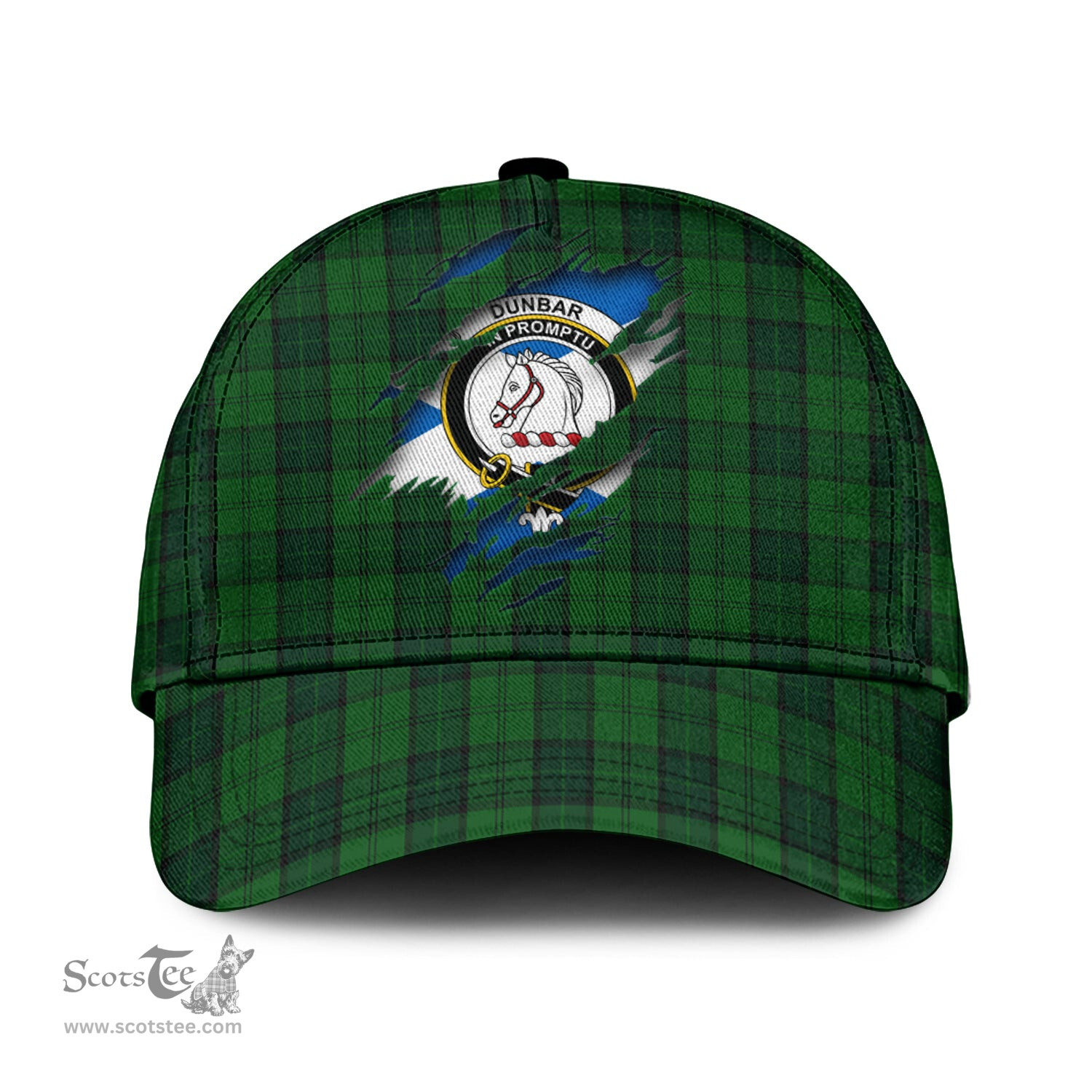 Scottish Dunbar Hunting Family Crest In Me Style Tartan Cap ScotsTee Shop - Tartan Plaid - scotstee.com