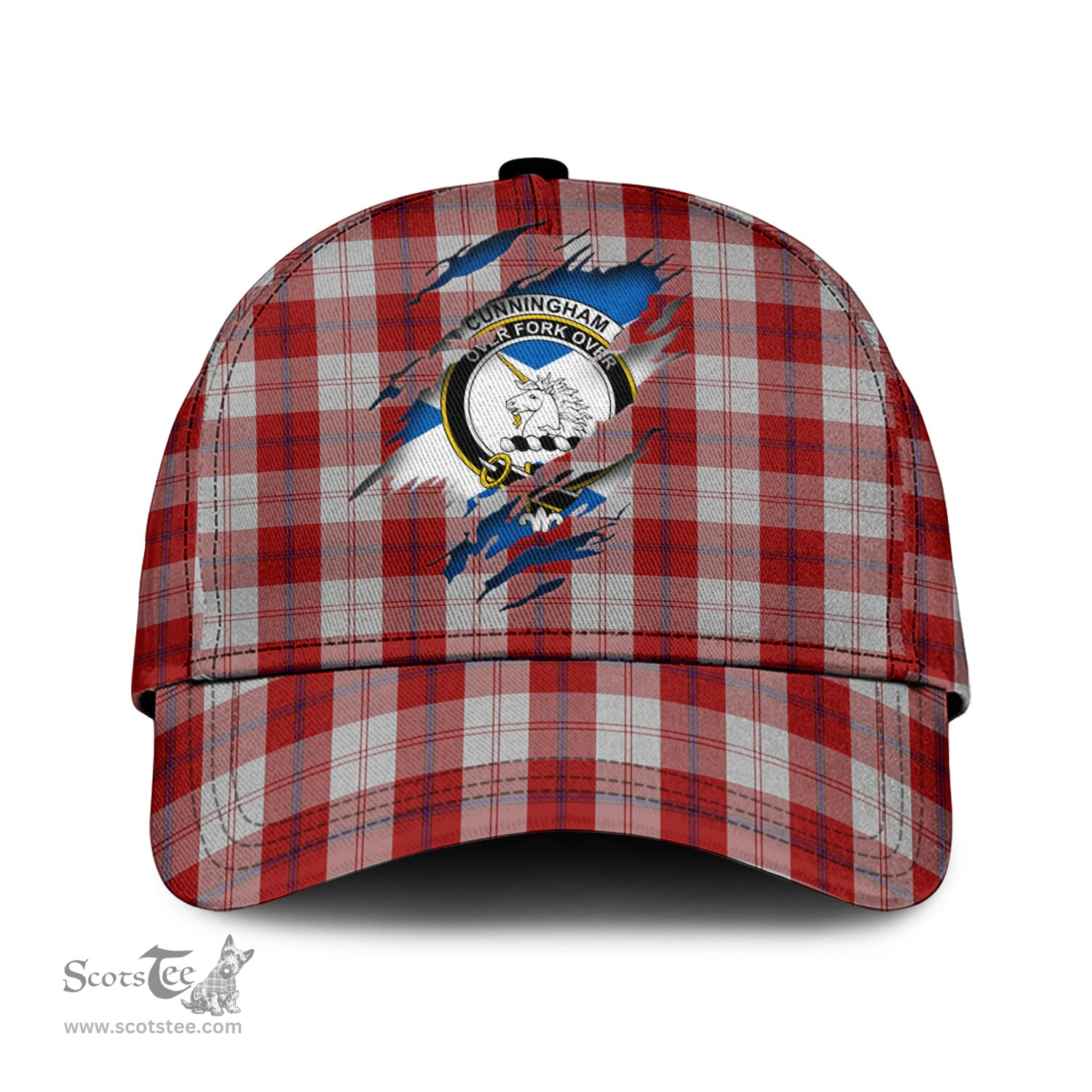 Scottish Cunningham Dress Family Crest In Me Style Tartan Cap ScotsTee Shop - Tartan Plaid - scotstee.com