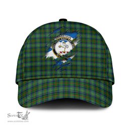 Scottish Cranstoun Family Crest In Me Style Tartan Cap ScotsTee Shop - Tartan Plaid - scotstee.com