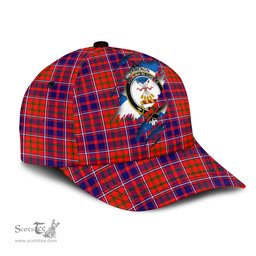 Scottish Cameron of Lochiel Modern Family Crest In Me Style Tartan Cap ScotsTee Shop - Tartan Plaid - scotstee.com