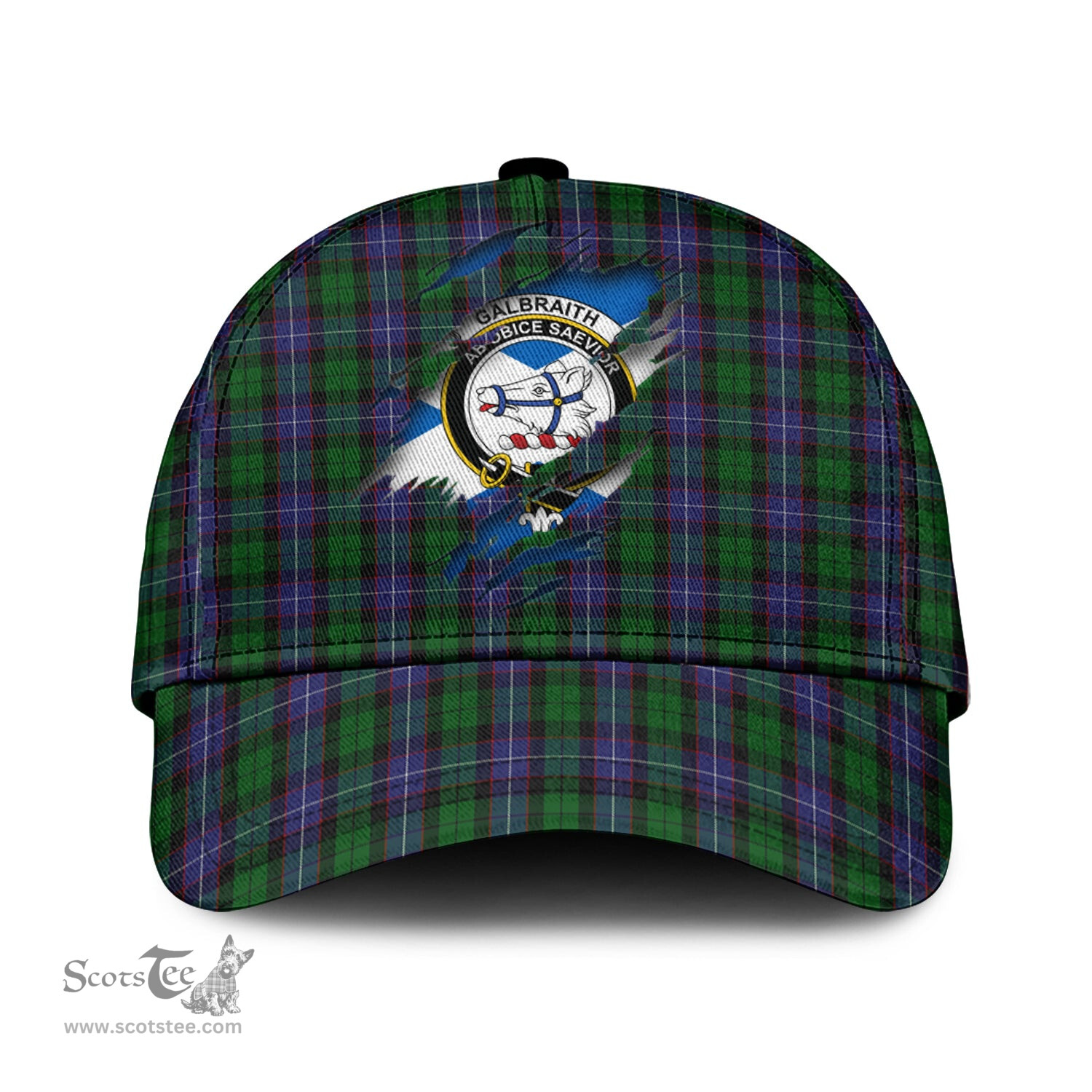 Scottish Galbraith Family Crest In Me Style Tartan Cap ScotsTee Shop - Tartan Plaid - scotstee.com