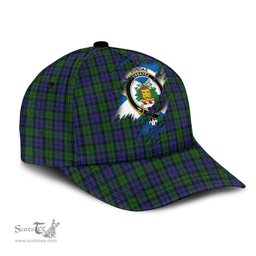 Scottish Dundas Family Crest In Me Style Tartan Cap ScotsTee Shop - Tartan Plaid - scotstee.com