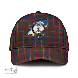 Scottish Fraser of Lovat Family Crest In Me Style Tartan Cap ScotsTee Shop - Tartan Plaid - scotstee.com