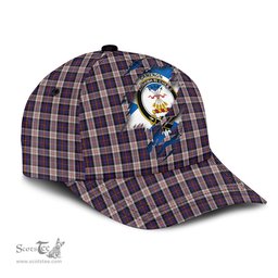 Scottish Cameron of Erracht Dress Family Crest In Me Style Tartan Cap ScotsTee Shop - Tartan Plaid - scotstee.com