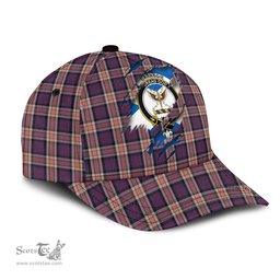 Scottish Carnegie Family Crest In Me Style Tartan Cap ScotsTee Shop - Tartan Plaid - scotstee.com