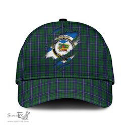 Scottish Douglas Green Family Crest In Me Style Tartan Cap ScotsTee Shop - Tartan Plaid - scotstee.com