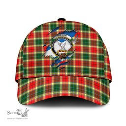 Scottish Gibsone (Gibson - Gibbs) Family Crest In Me Style Tartan Cap ScotsTee Shop - Tartan Plaid - scotstee.com
