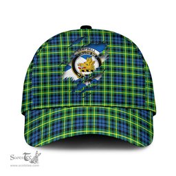 Scottish Campbell of Breadalbane Ancient Family Crest In Me Style Tartan Cap ScotsTee Shop - Tartan Plaid - scotstee.com