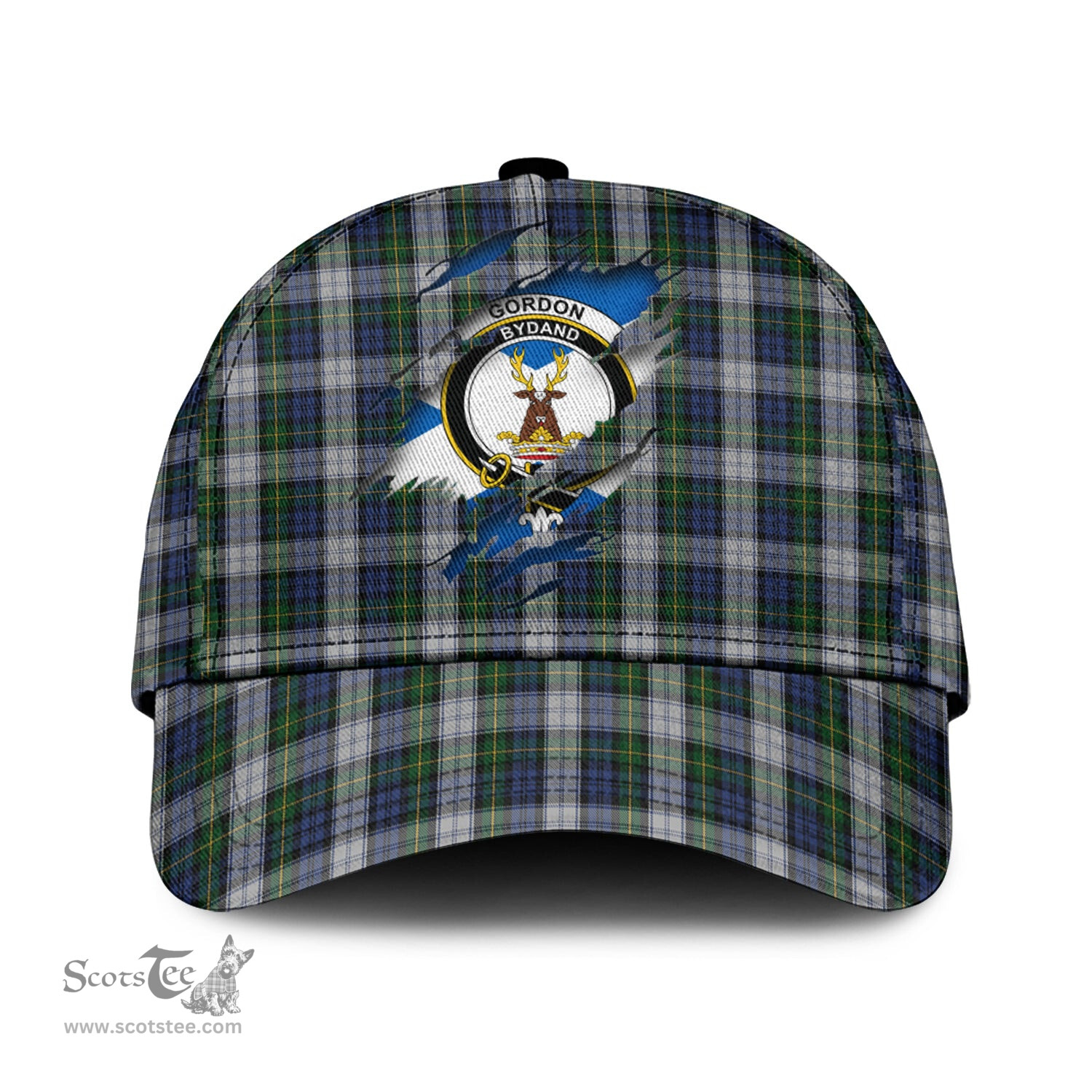 Scottish Gordon Dress Family Crest In Me Style Tartan Cap ScotsTee Shop - Tartan Plaid - scotstee.com