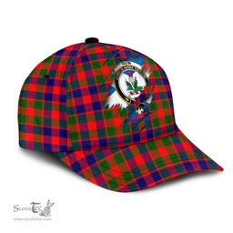 Scottish Gow of Skeoch Family Crest In Me Style Tartan Cap ScotsTee Shop - Tartan Plaid - scotstee.com