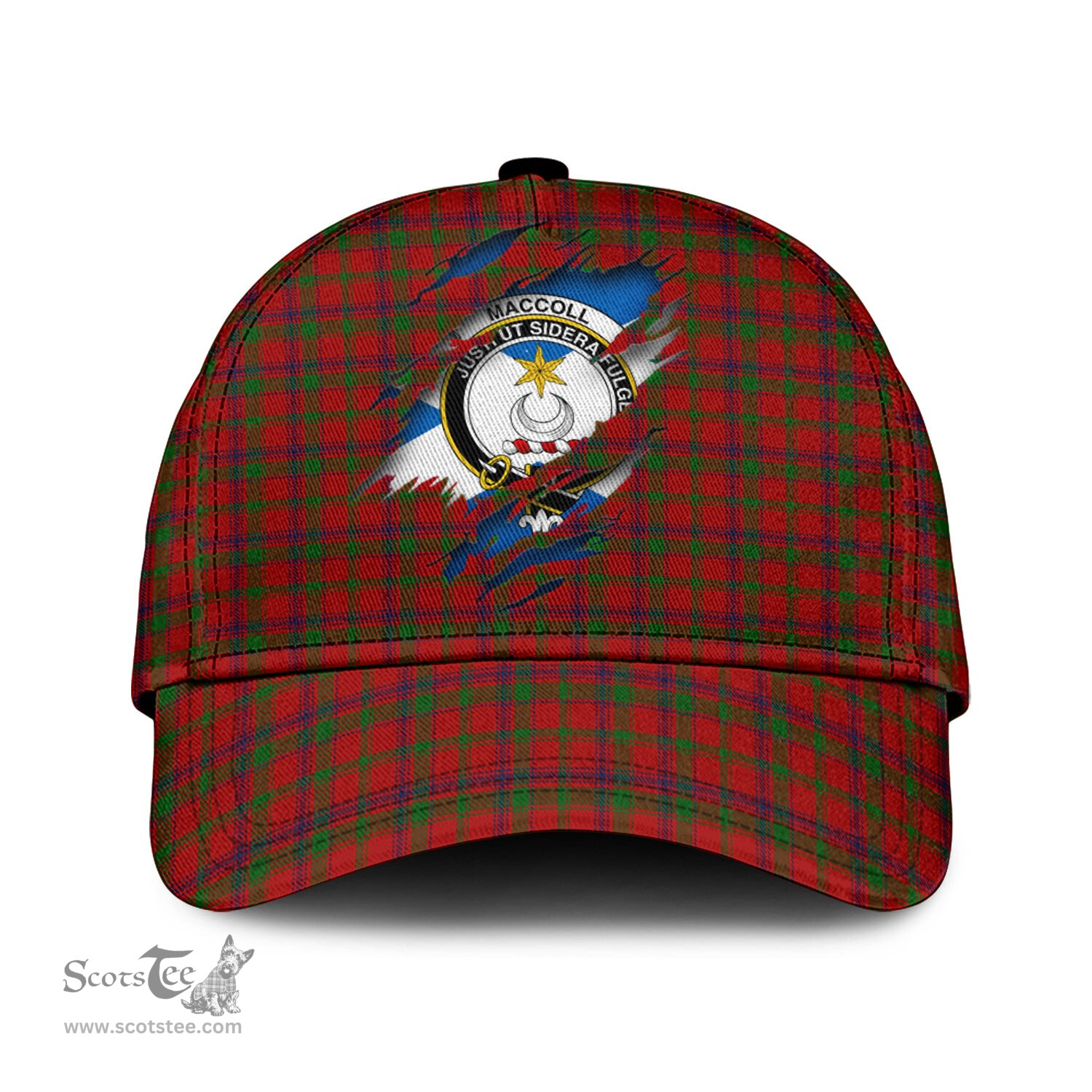 Scottish MacColl Family Crest In Me Style Tartan Cap ScotsTee Shop - Tartan Plaid - scotstee.com