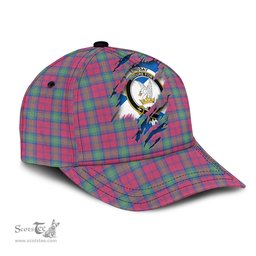 Scottish Lindsay Ancient Family Crest In Me Style Tartan Cap ScotsTee Shop - Tartan Plaid - scotstee.com