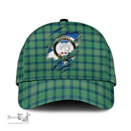 Scottish Kennedy Ancient Family Crest In Me Style Tartan Cap ScotsTee Shop - Tartan Plaid - scotstee.com