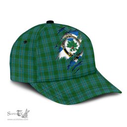 Scottish Irvine of Bonshaw Family Crest In Me Style Tartan Cap ScotsTee Shop - Tartan Plaid - scotstee.com