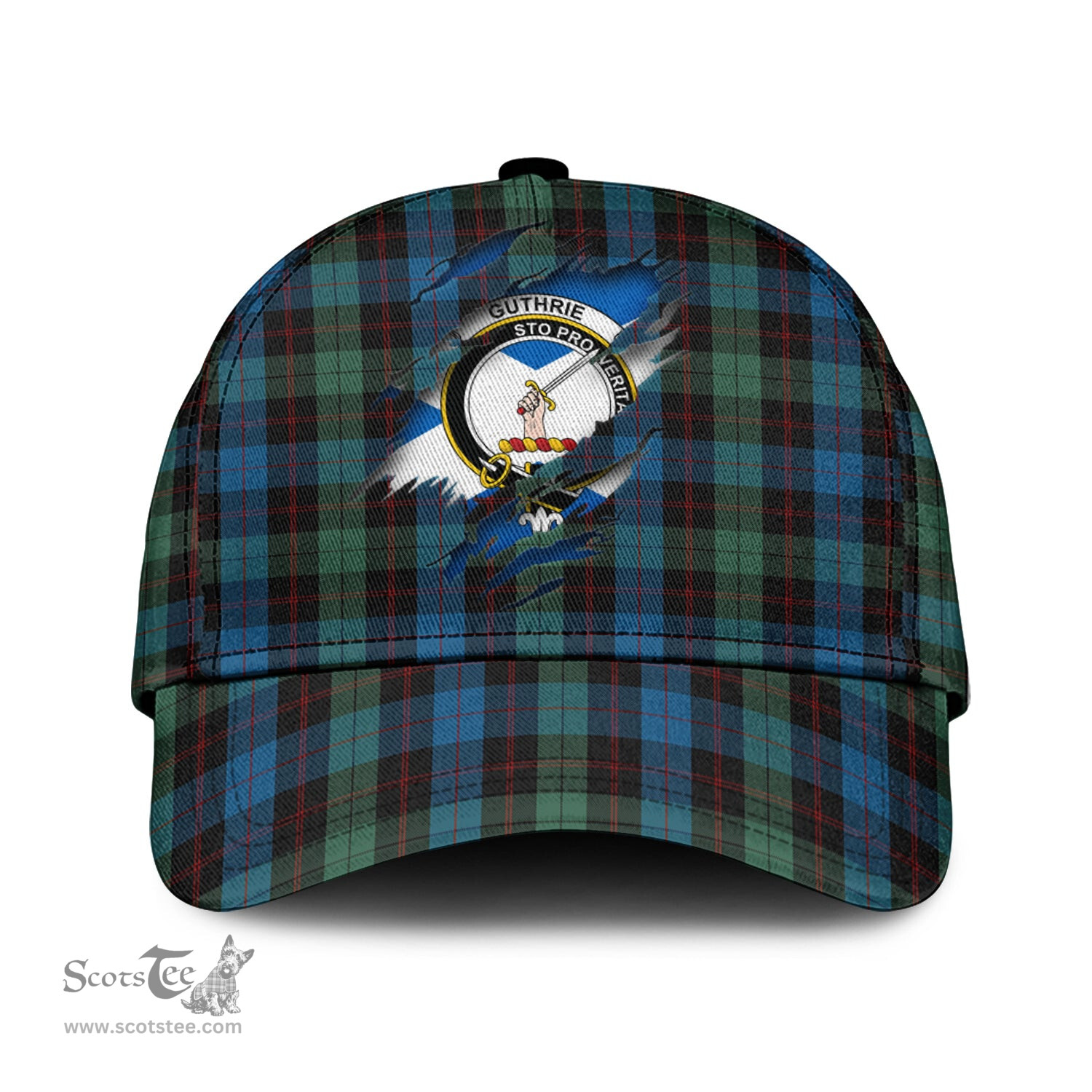 Scottish Guthrie Family Crest In Me Style Tartan Cap ScotsTee Shop - Tartan Plaid - scotstee.com