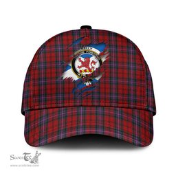 Scottish Kelly of Sleat Red Family Crest In Me Style Tartan Cap ScotsTee Shop - Tartan Plaid - scotstee.com
