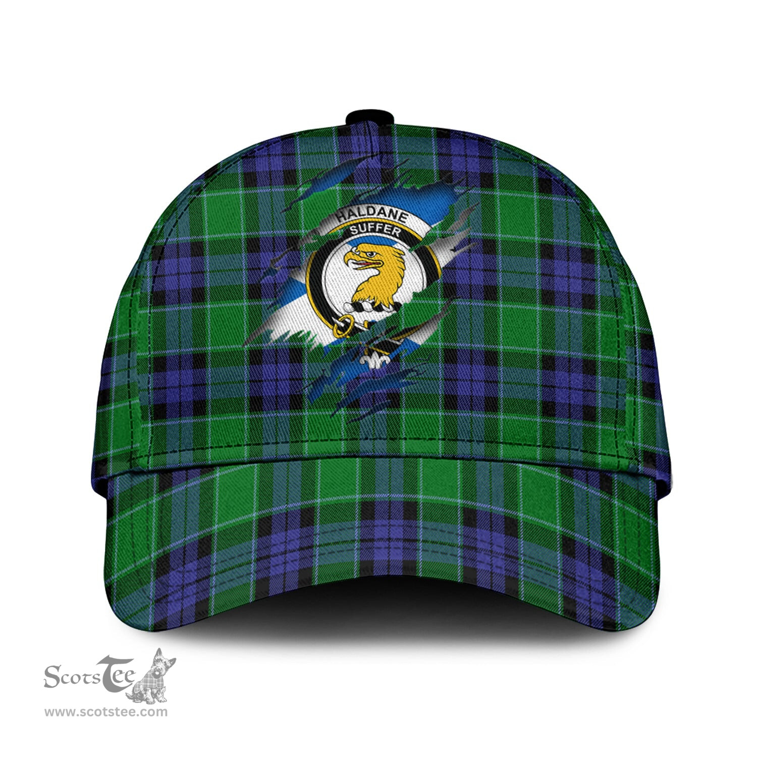 Scottish Haldane Family Crest In Me Style Tartan Cap ScotsTee Shop - Tartan Plaid - scotstee.com