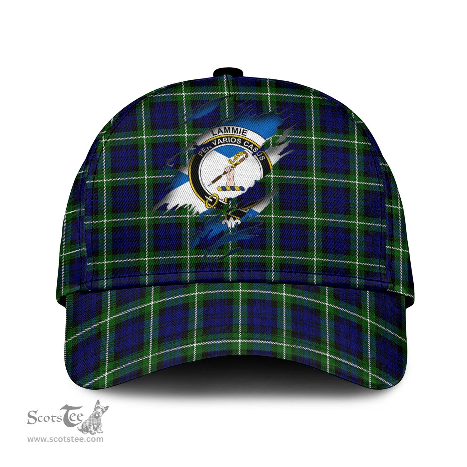 Scottish Lammie Family Crest In Me Style Tartan Cap ScotsTee Shop - Tartan Plaid - scotstee.com