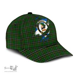 Scottish MacAlpin Modern Family Crest In Me Style Tartan Cap ScotsTee Shop - Tartan Plaid - scotstee.com