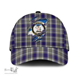 Scottish Livingston Dress Family Crest In Me Style Tartan Cap ScotsTee Shop - Tartan Plaid - scotstee.com