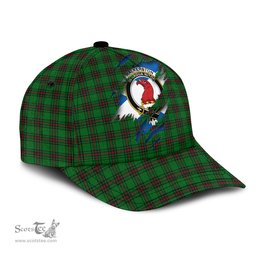 Scottish Halkerston Family Crest In Me Style Tartan Cap ScotsTee Shop - Tartan Plaid - scotstee.com