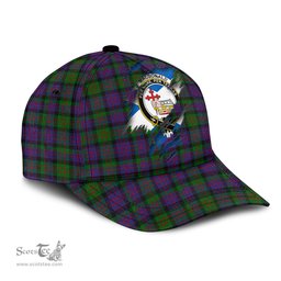 Scottish MacDonald Family Crest In Me Style Tartan Cap ScotsTee Shop - Tartan Plaid - scotstee.com
