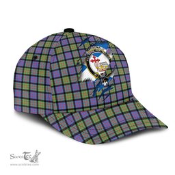 Scottish MacDonald Ancient Family Crest In Me Style Tartan Cap ScotsTee Shop - Tartan Plaid - scotstee.com