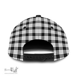 Scottish MacFarlane Black White Family Crest In Me Style Tartan Cap ScotsTee Shop - Tartan Plaid - scotstee.com