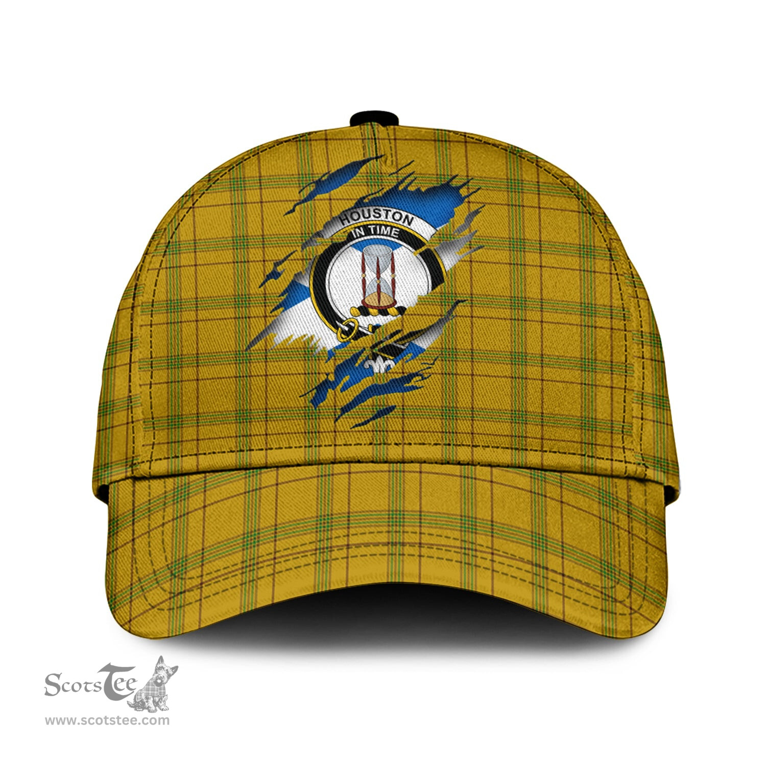 Scottish Houston Family Crest In Me Style Tartan Cap ScotsTee Shop - Tartan Plaid - scotstee.com