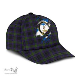 Scottish Lumsden Hunting Family Crest In Me Style Tartan Cap ScotsTee Shop - Tartan Plaid - scotstee.com