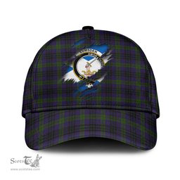 Scottish Lumsden Hunting Family Crest In Me Style Tartan Cap ScotsTee Shop - Tartan Plaid - scotstee.com