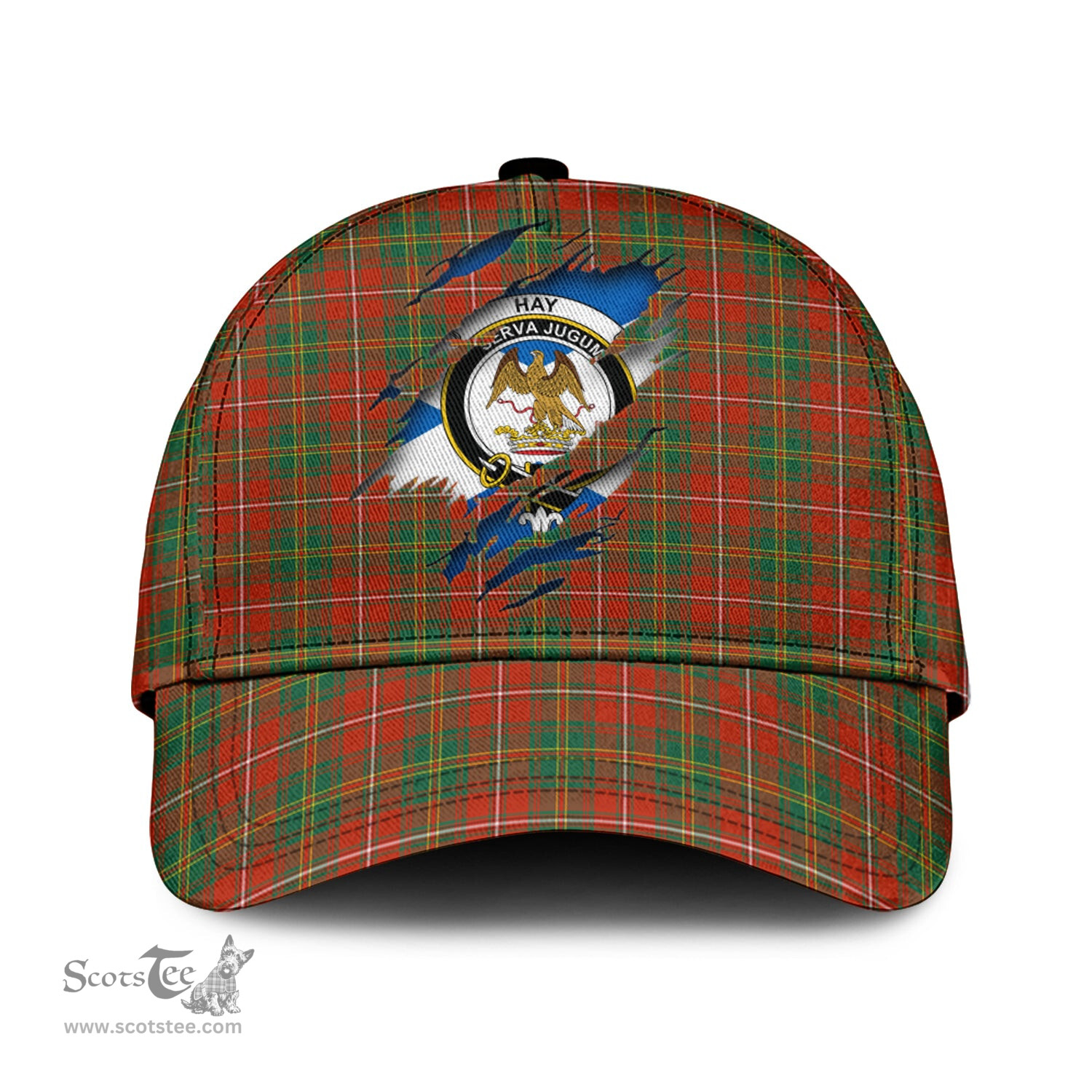 Scottish Hay Ancient Family Crest In Me Style Tartan Cap ScotsTee Shop - Tartan Plaid - scotstee.com