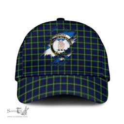 Scottish Lamont Modern Family Crest In Me Style Tartan Cap ScotsTee Shop - Tartan Plaid - scotstee.com