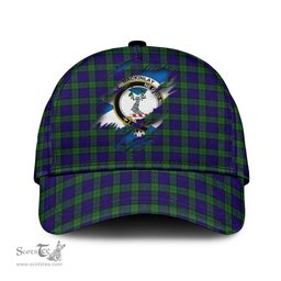Scottish MacKinlay Modern Family Crest In Me Style Tartan Cap ScotsTee Shop - Tartan Plaid - scotstee.com