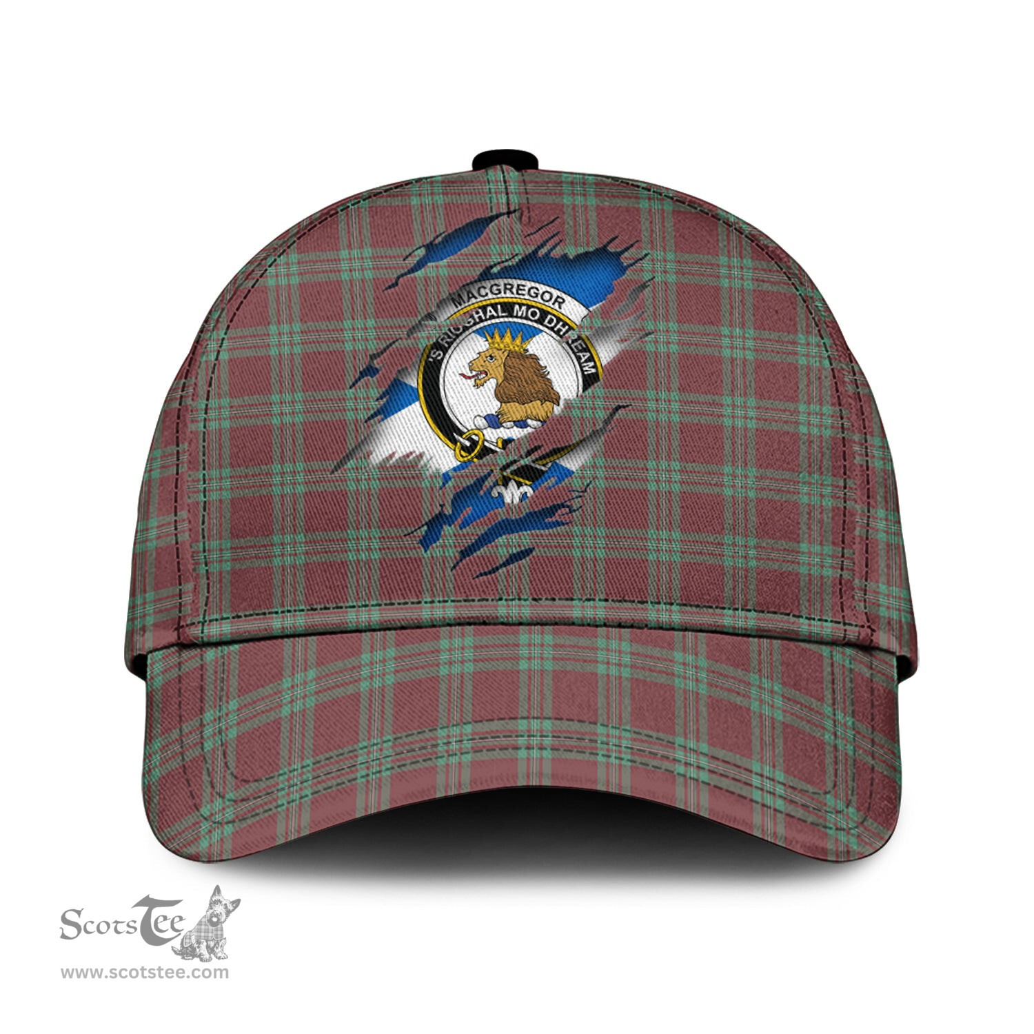 Scottish MacGregor Hunting Ancient Family Crest In Me Style Tartan Cap ScotsTee Shop - Tartan Plaid - scotstee.com