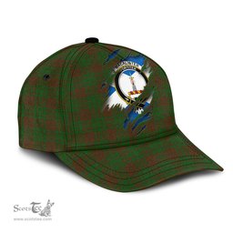 Scottish MacAlister of Glenbarr Hunting Family Crest In Me Style Tartan Cap ScotsTee Shop - Tartan Plaid - scotstee.com