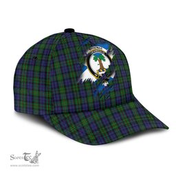 Scottish MacEwan (MacEwen) Family Crest In Me Style Tartan Cap ScotsTee Shop - Tartan Plaid - scotstee.com