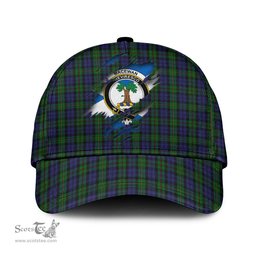 Scottish MacEwan (MacEwen) Family Crest In Me Style Tartan Cap ScotsTee Shop - Tartan Plaid - scotstee.com